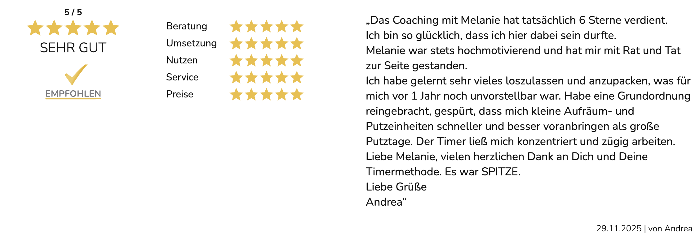 Melanie Pires Marques Bewertung